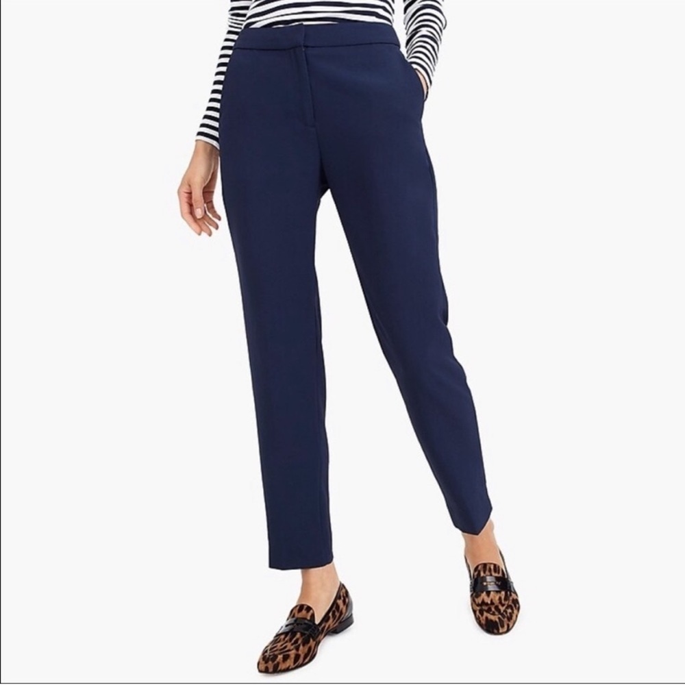 J.Crew 365 Pull-on Easy Pant In Japanese Weave Size 12 Navy MSRP $128